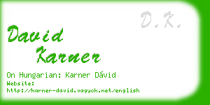 david karner business card